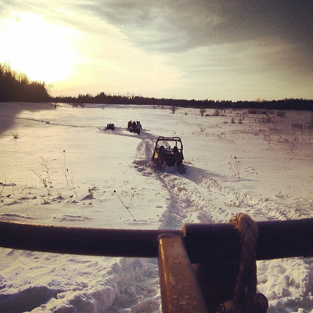 At one point we were all stuck to far from each other to use winches. #swampdonkeys