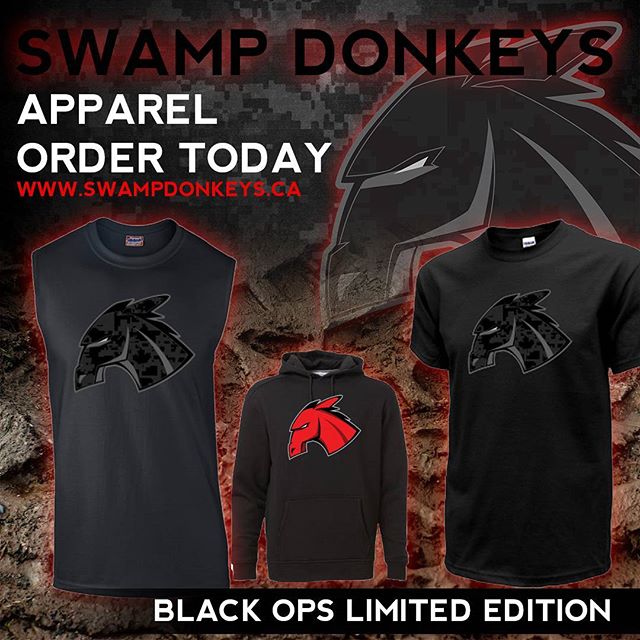 New #Spring2017 #SwampDonkeys #Apparel is now available for order. #BlackOPS #Limited #Edition design while supplies last.  #ATV #CANADA #OFFROAD