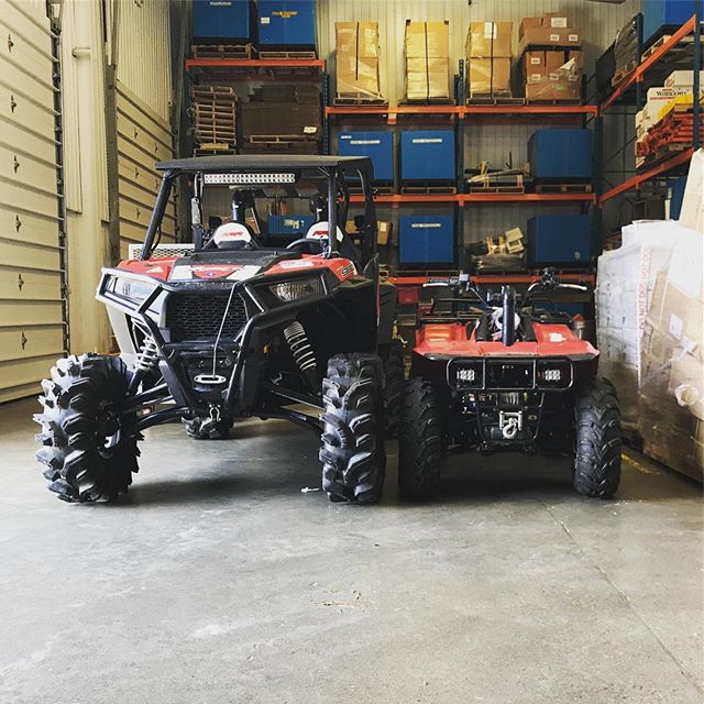 Having a hard time deciding which one to bring for our fall ride. Last year the rzr ended up with 3 slashed tires. Maybe I'll put the bayou in the back as a back up.