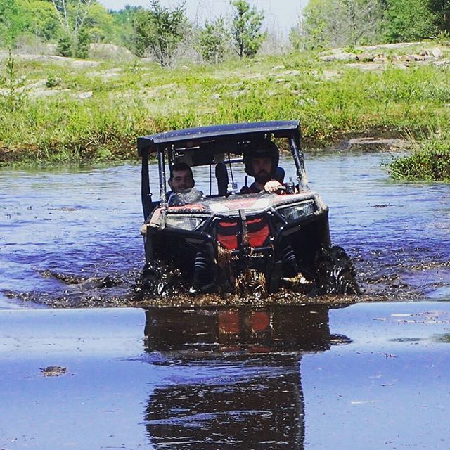 Little water doesn’t scare the RZR. #swampdonkeys