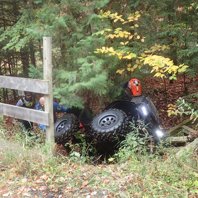 Precarious spot. Rzr hooked on as an anchor point #swampdonkeys