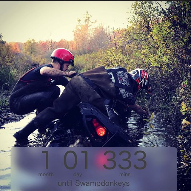 One month and counting. #swampdonkeys #polaris #honda #mud #northernontario